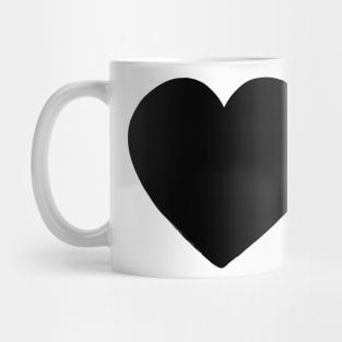 Black heart Mug